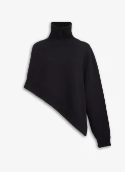 ASYMMETRICAL CAPE JUMPER IN CASHMERE