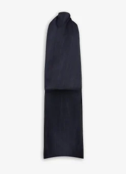 ASYMMETRICAL CAPE TOP IN WOOL DENIM