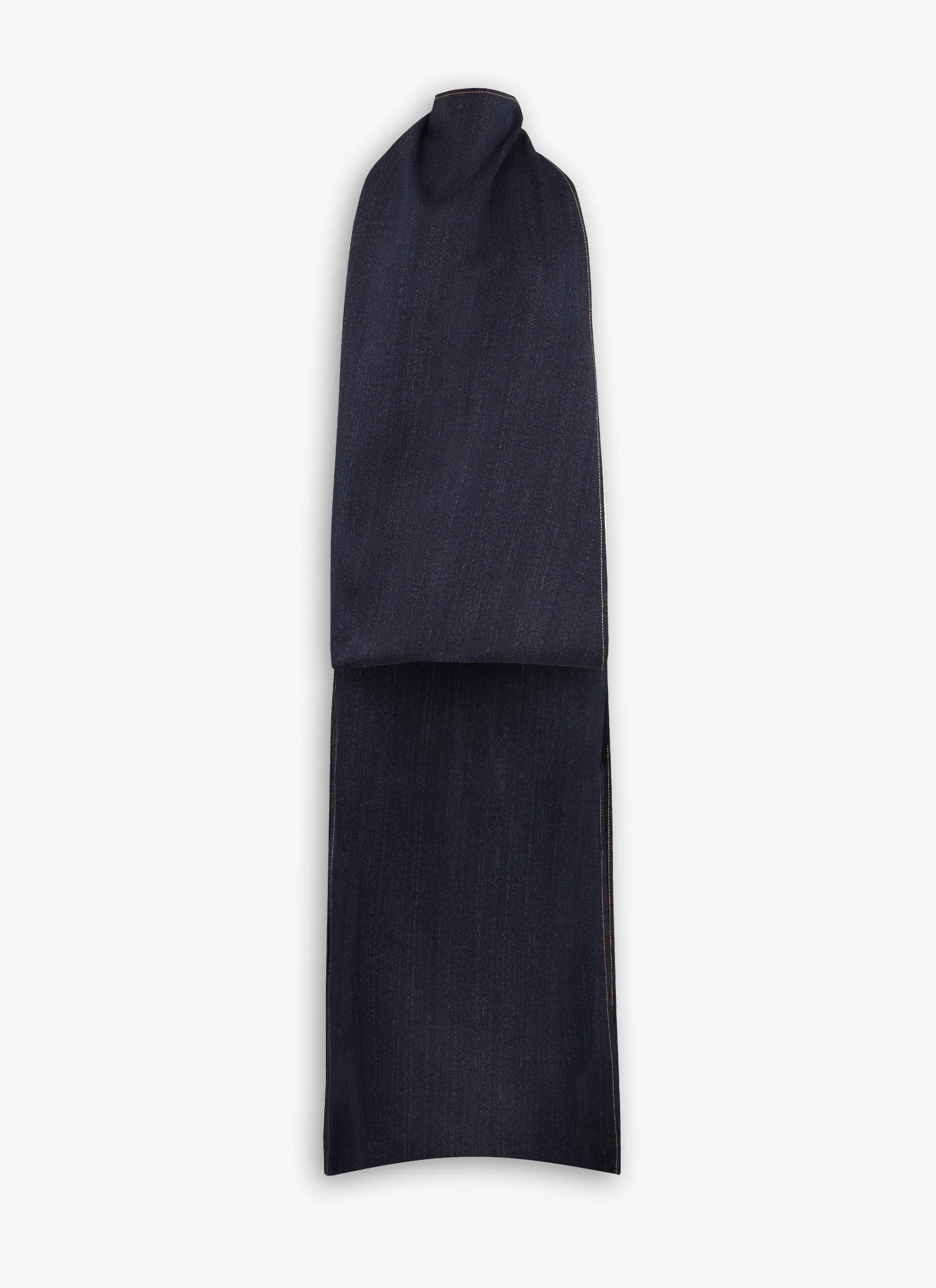 ASYMMETRICAL CAPE TOP IN WOOL DENIM