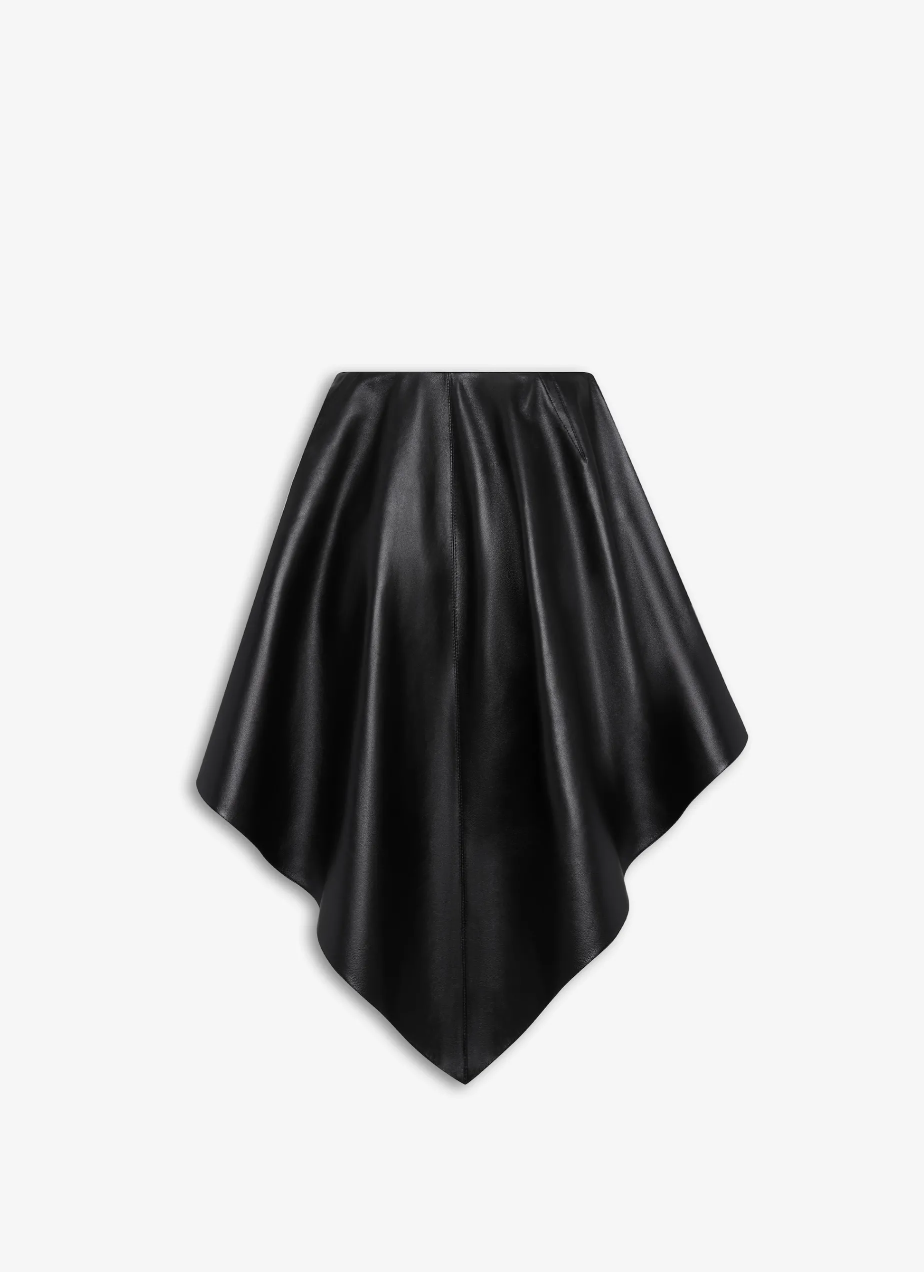 ASYMMETRICAL LEATHER SKIRT