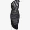 ASYMMETRICAL SKELETON DRESS IN 3D KNIT