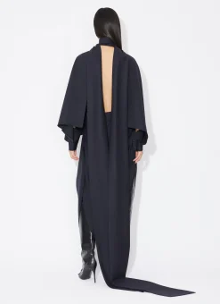 BACKLESS SCARF BLOUSE