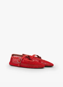 BALLET FLATS IN FISHNET
