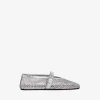 BALLET FLATS IN LAMINATED FISHNET