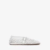 BALLET FLATS WITH STUDS ON FISHNET