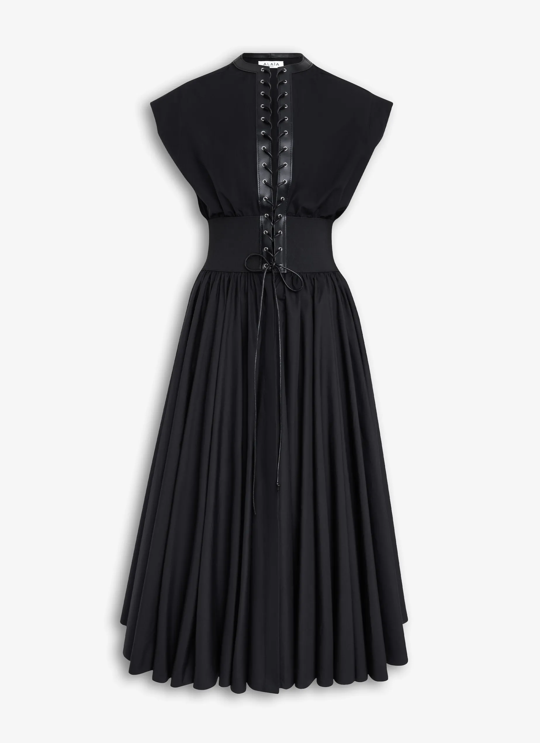 BELTED DRESS IN COTTON POPLIN