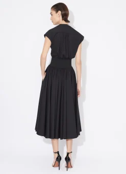 BELTED DRESS IN COTTON POPLIN