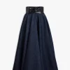 BELTED LAMBSKIN SKIRT