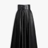 BELTED LAMBSKIN SKIRT