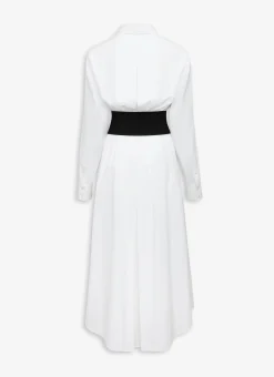 BELTED SHIRT DRESS IN COTTON POPLIN