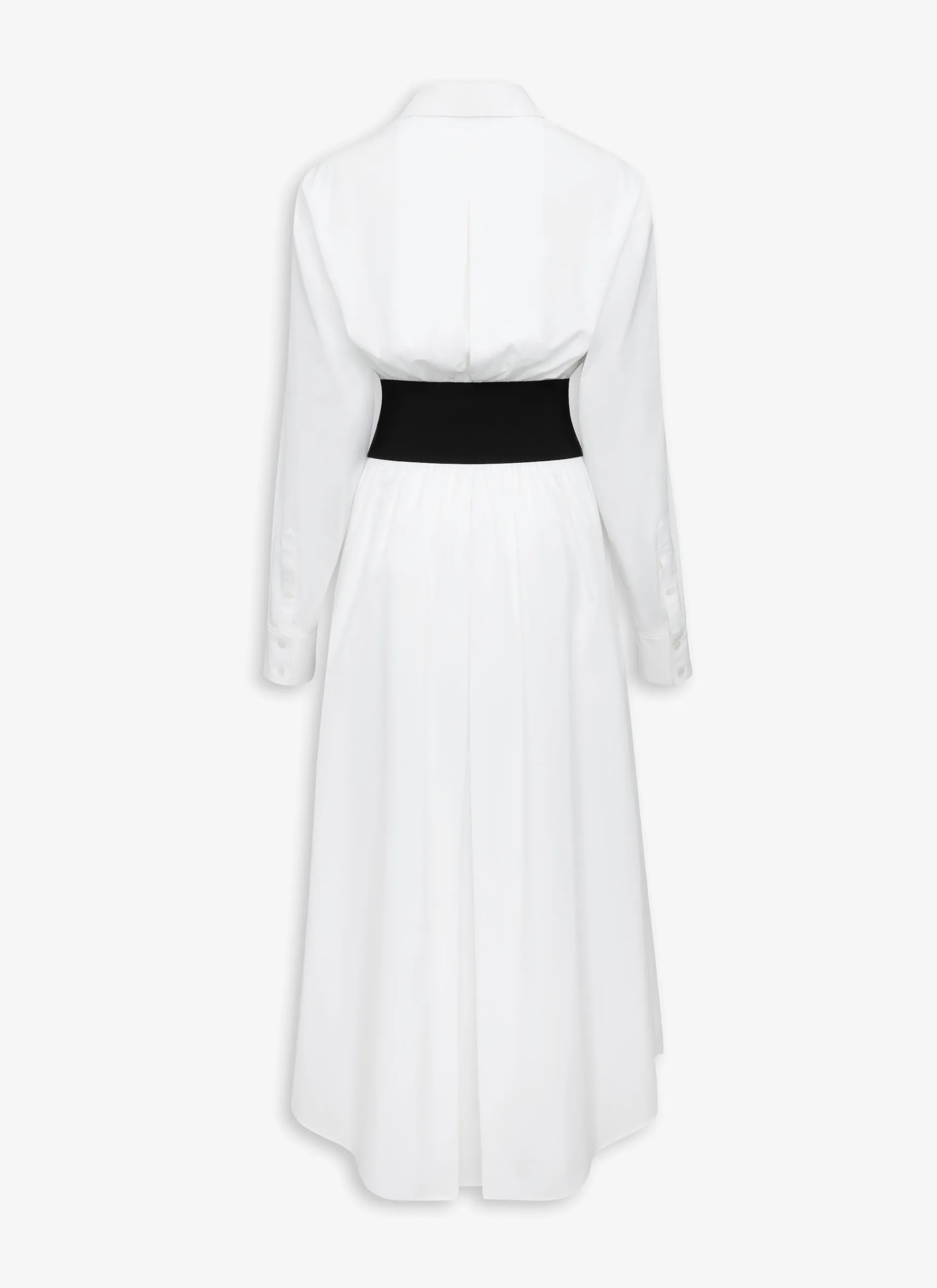 BELTED SHIRT DRESS IN COTTON POPLIN