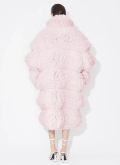 BUBBLE COAT IN KNITTED FUR