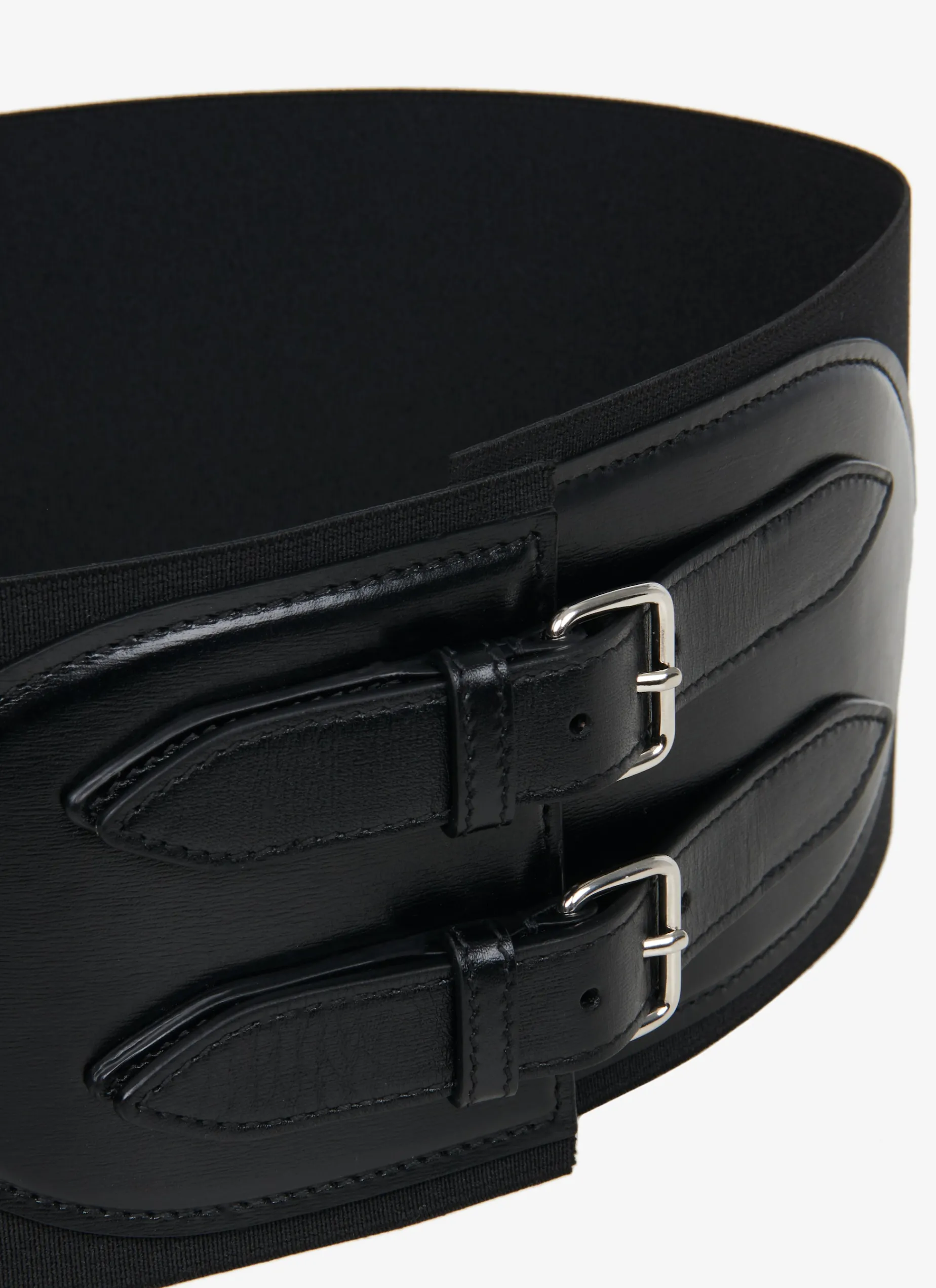 CORSET ELASTIQUE BELT IN STRETCH AND CALFSKIN