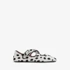CRISS CROSS BALLET FLATS IN DOTS HAIRCALF