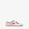 CRISS CROSS BALLET FLATS IN PATENT CALFSKIN