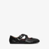 CRISS CROSS BALLET FLATS IN ELAPHE