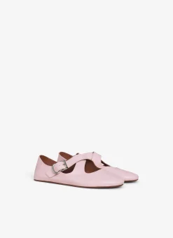 CRISS CROSS BALLET FLATS IN PATENT CALFSKIN