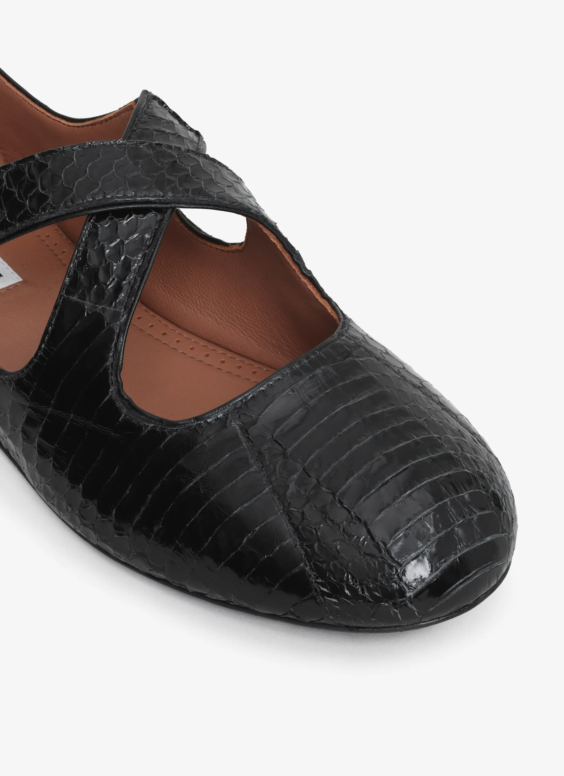 CRISS CROSS BALLET FLATS IN ELAPHE