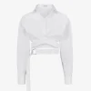 CROSS OVER SHIRT IN COTTON POPLIN