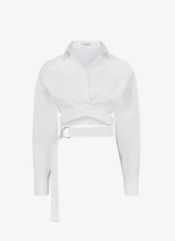 CROSS OVER SHIRT IN COTTON POPLIN