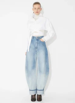 CROSS OVER SHIRT IN COTTON POPLIN