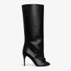 DECOLLETE HIGH BOOTS IN CALFSKIN