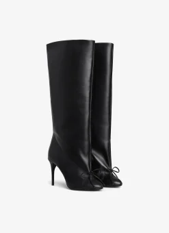 DECOLLETE HIGH BOOTS IN CALFSKIN