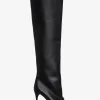 DECOLLETE OVER-THE-KNEE BOOTS IN CALFSKIN