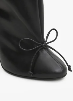 DECOLLETE OVER-THE-KNEE BOOTS IN CALFSKIN