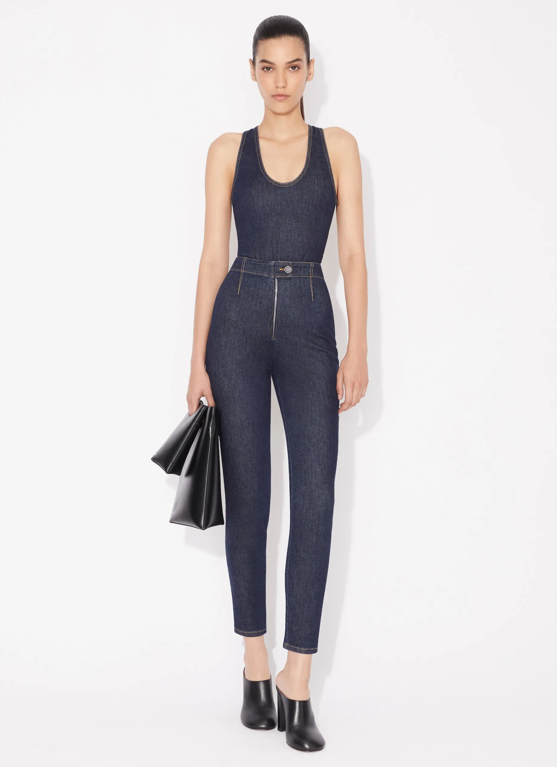 DENIM CROSSBACK BODY