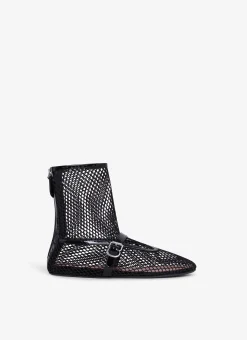 FISHNET HIGH BALLET FLATS