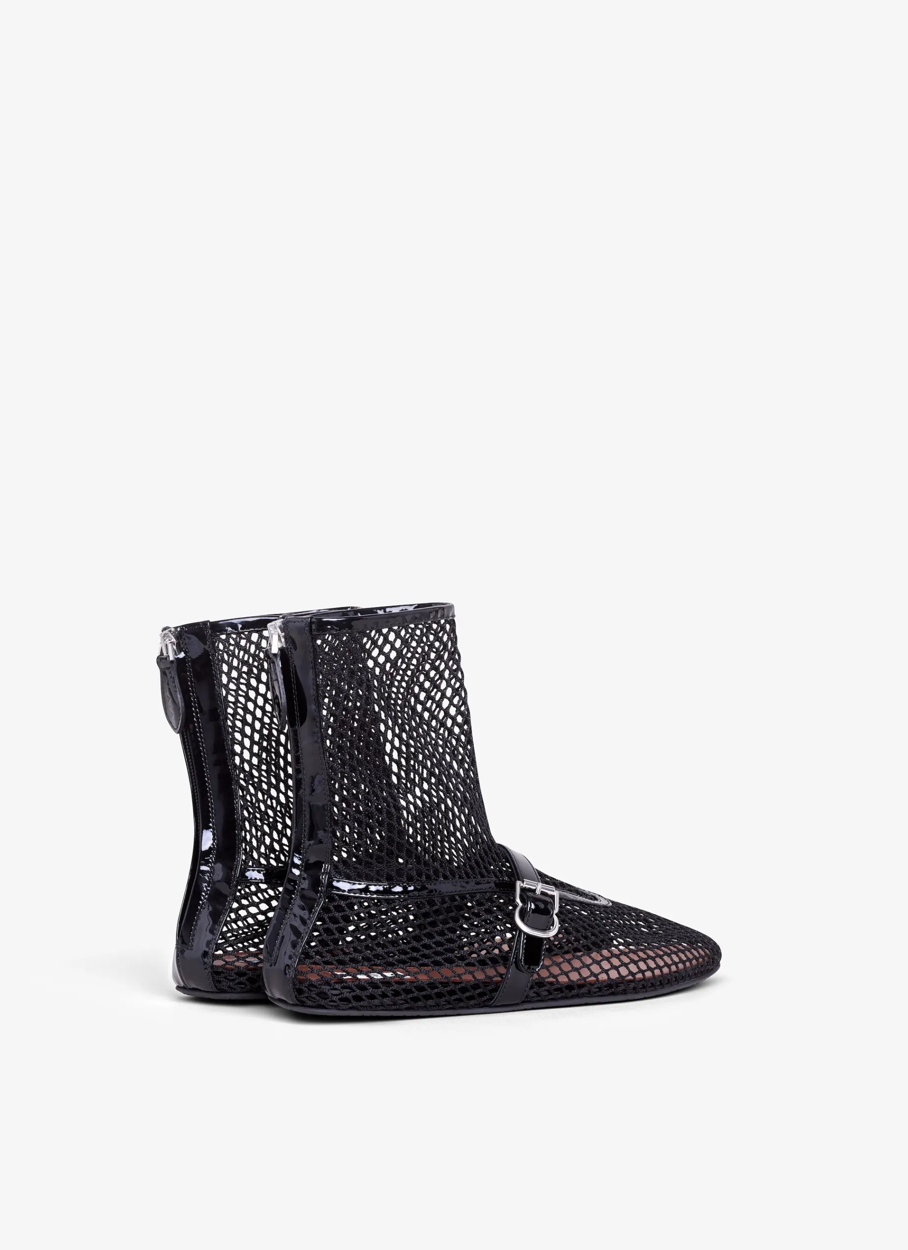 FISHNET HIGH BALLET FLATS