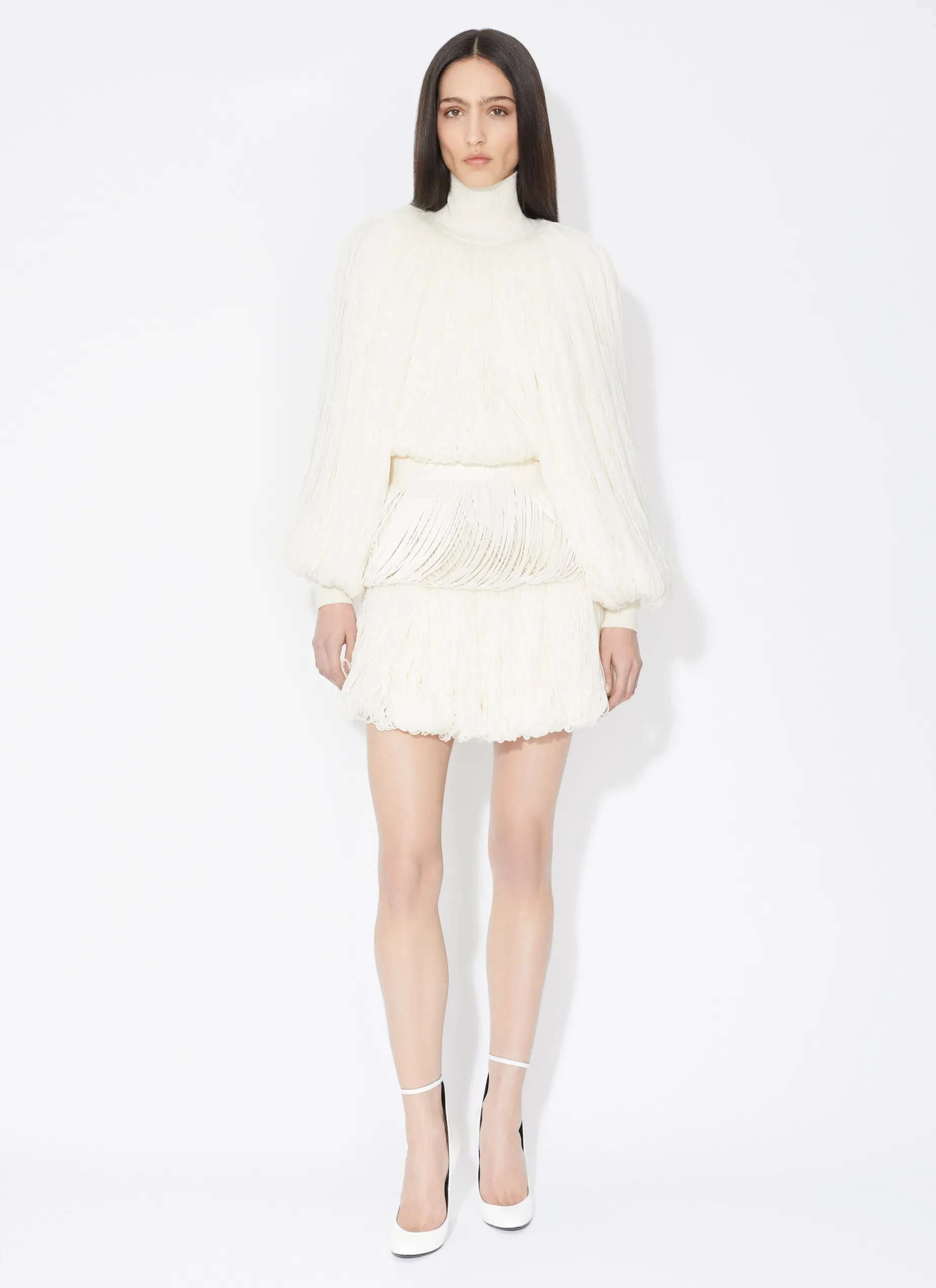 FRINGED LEATHER BELT