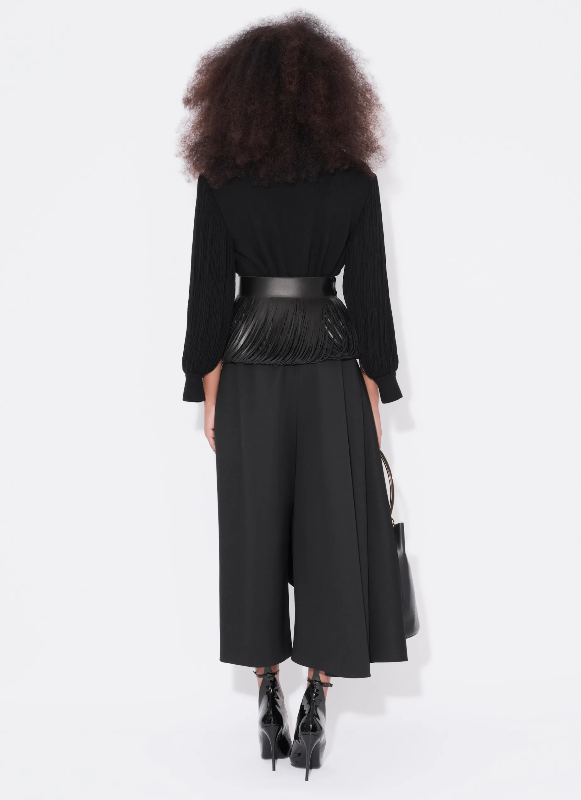 FRINGED LEATHER BELT