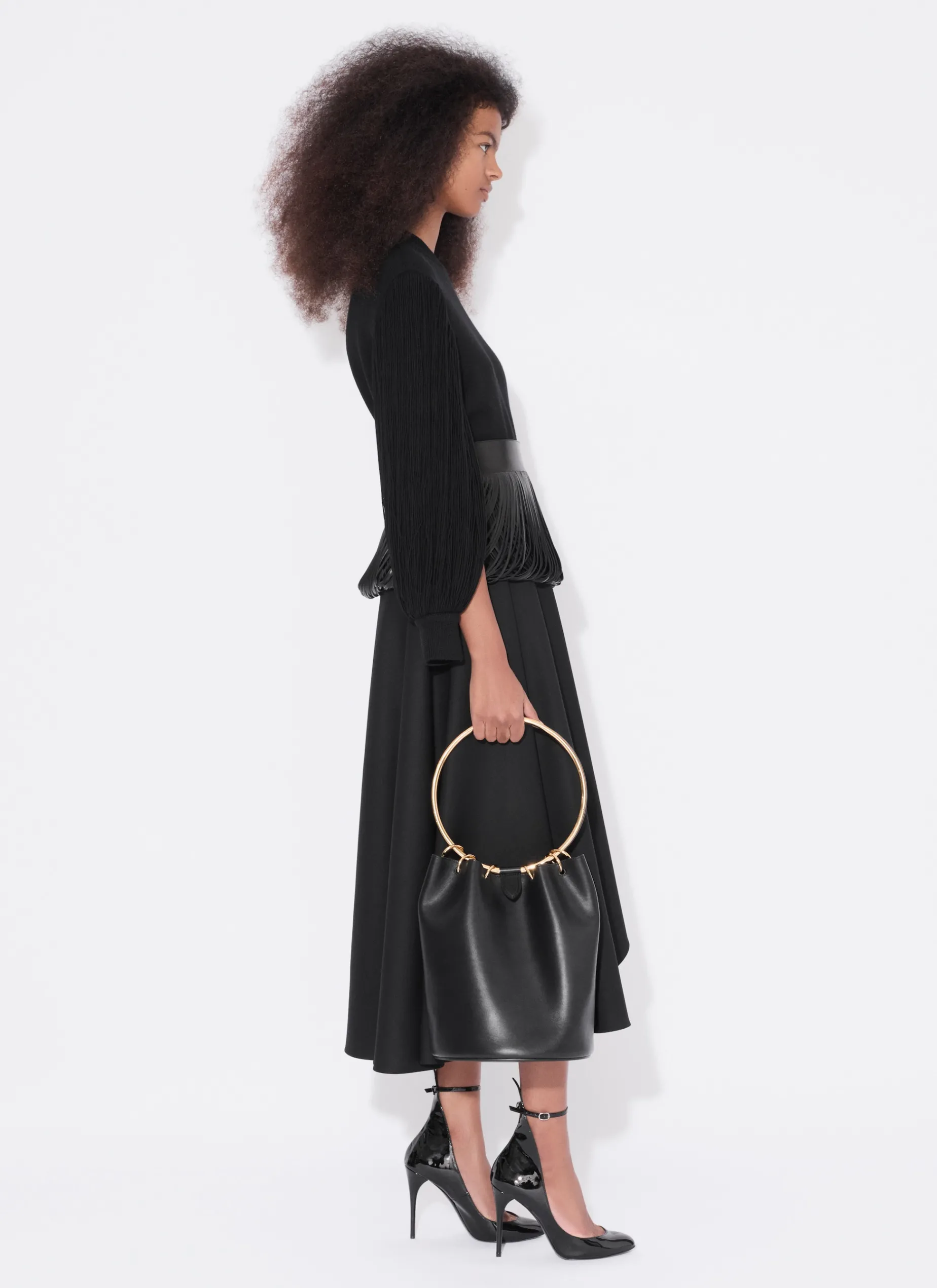 FRINGED LEATHER BELT