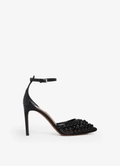 HIGH FISHNET PUMPS WITH STUDS