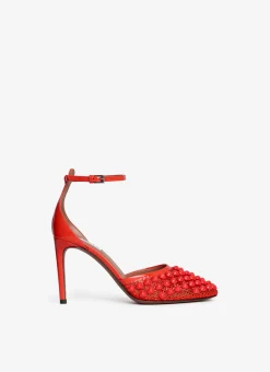 HIGH FISHNET PUMPS WITH STUDS