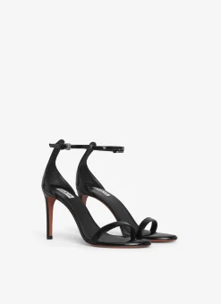 HIGH SANDALS IN PATENT CALFSKIN