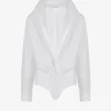 HOODED BODY SHIRT IN COTTON POPLIN