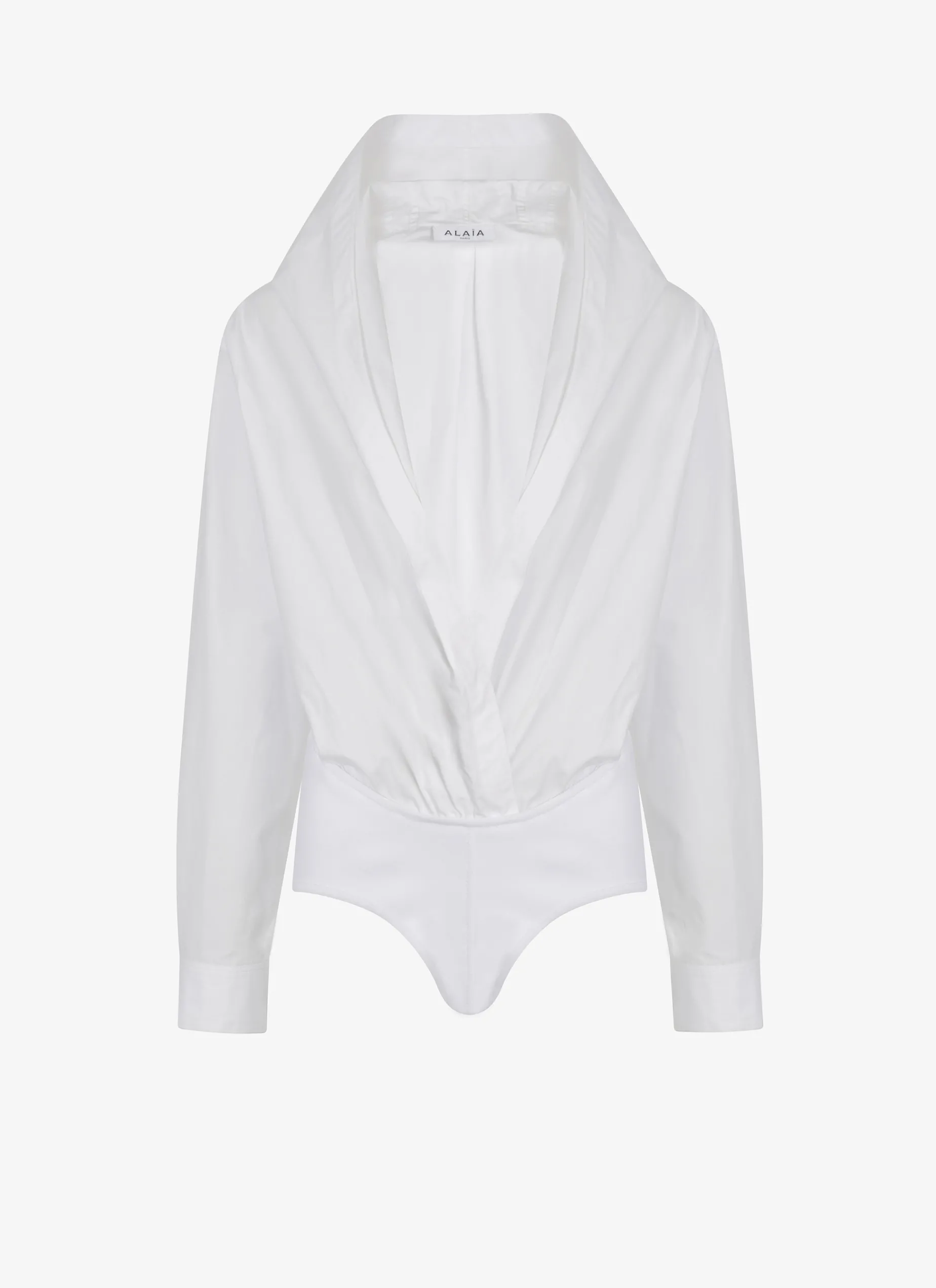 HOODED BODY SHIRT IN COTTON POPLIN