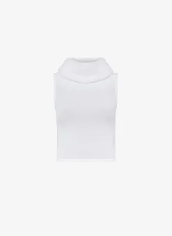 HOODED KNIT CROP TOP