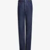 KNIT BAND JEANS IN RAW DENIM