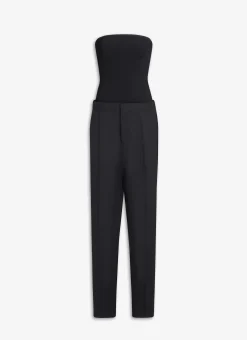 KNIT TAILORED BUSTIER JUMPSUIT