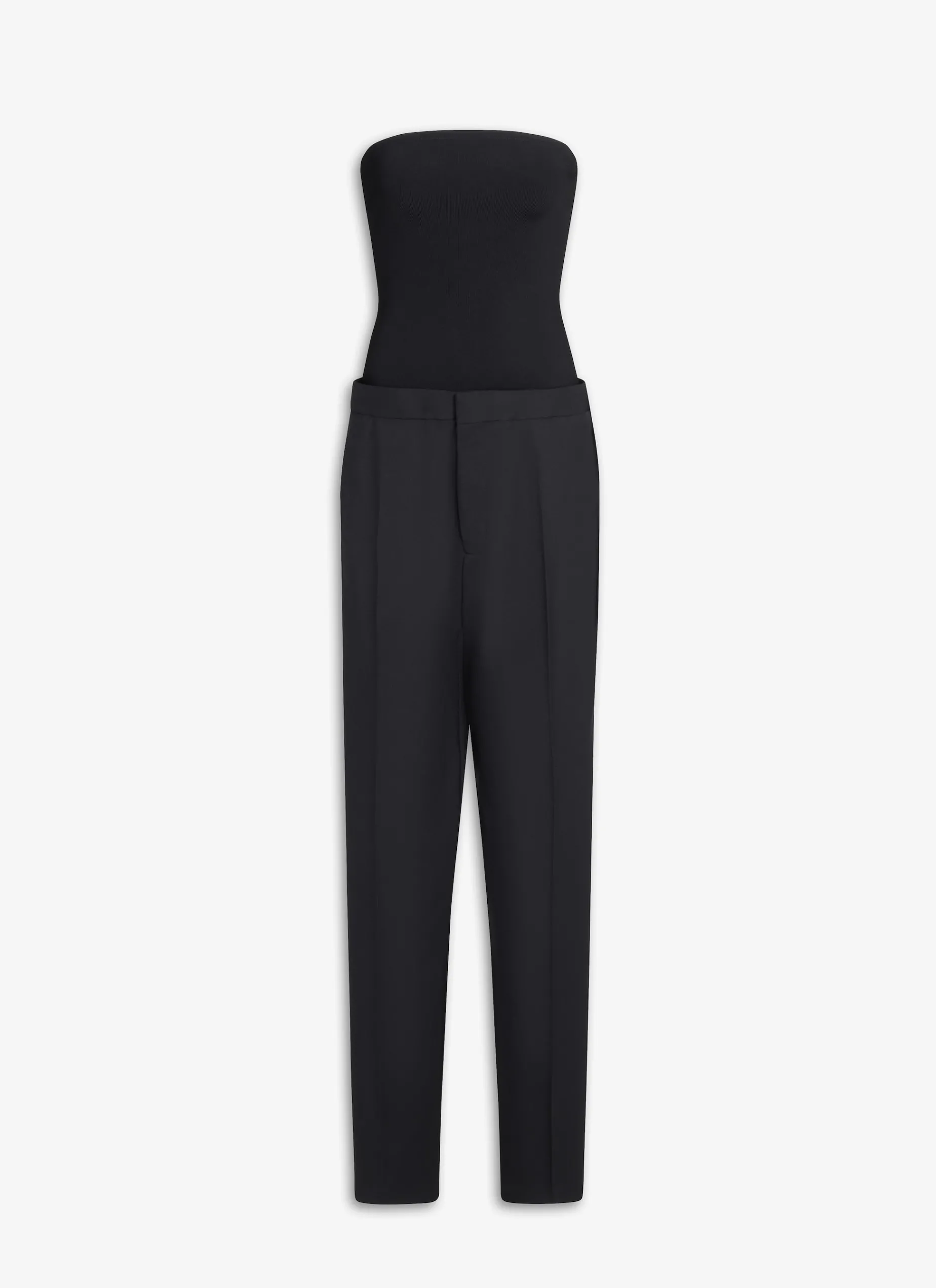 KNIT TAILORED BUSTIER JUMPSUIT