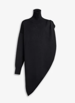 KNITTED ASYMMETRICAL CAPE JUMPER