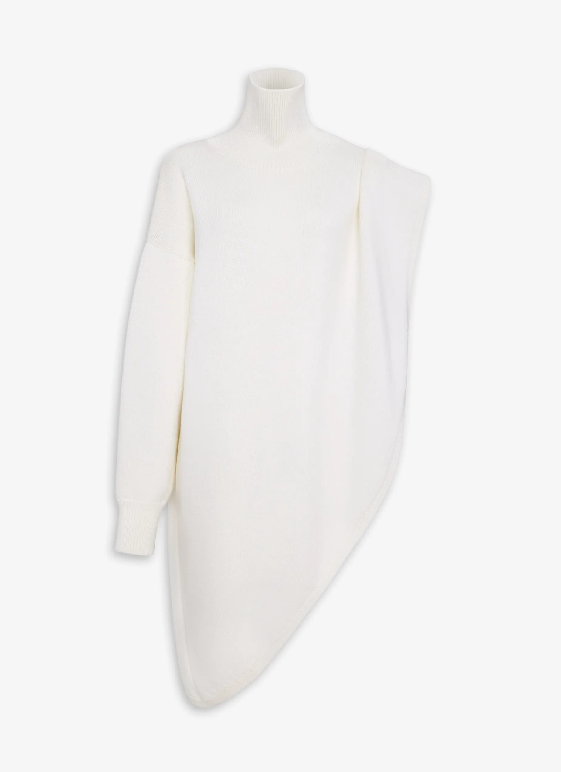 KNITTED ASYMMETRICAL CAPE JUMPER