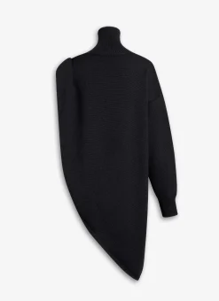 KNITTED ASYMMETRICAL CAPE JUMPER