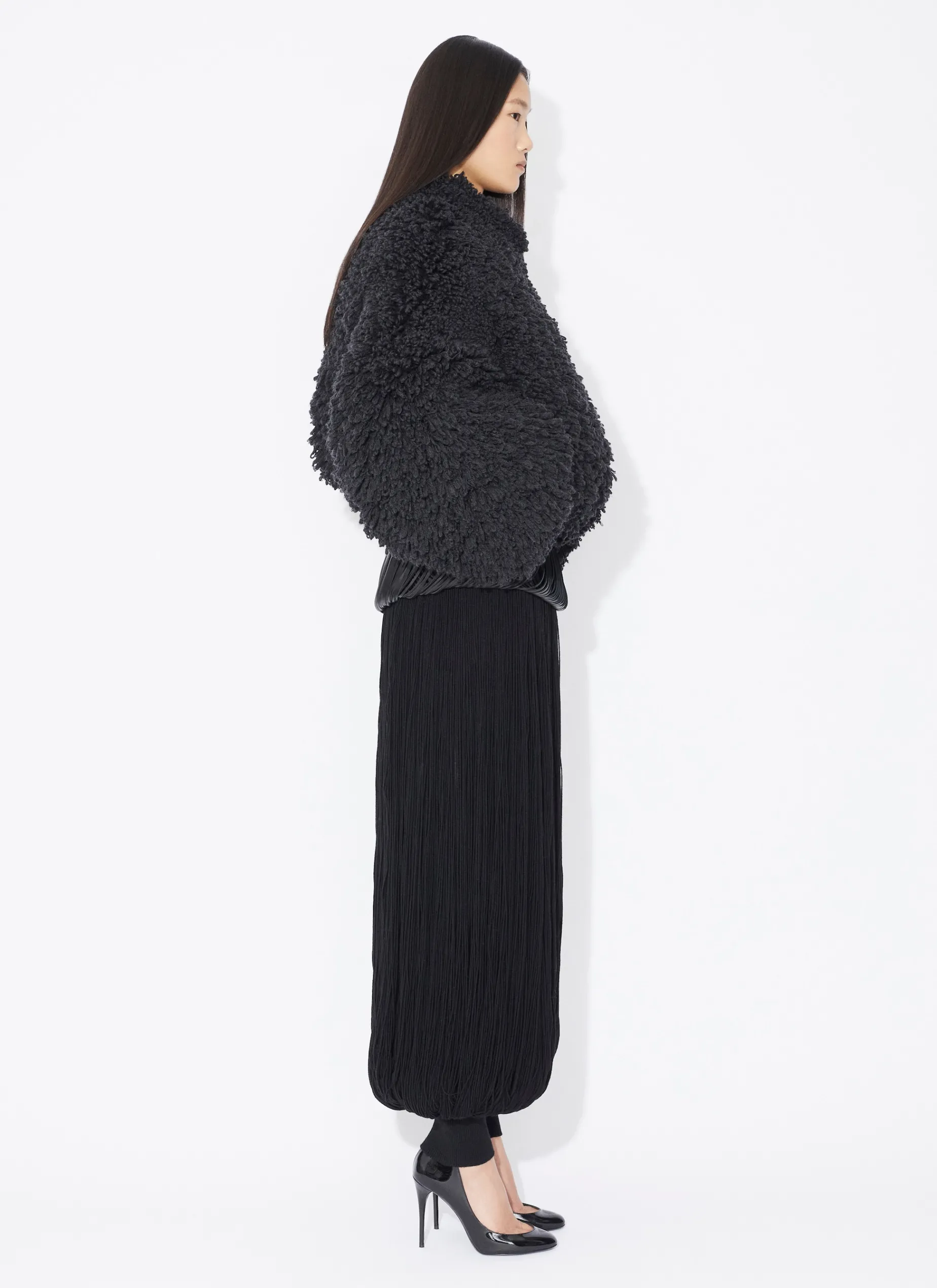 KNITTED FRINGE ROUND PANTS