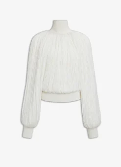 KNITTED FRINGES JUMPER