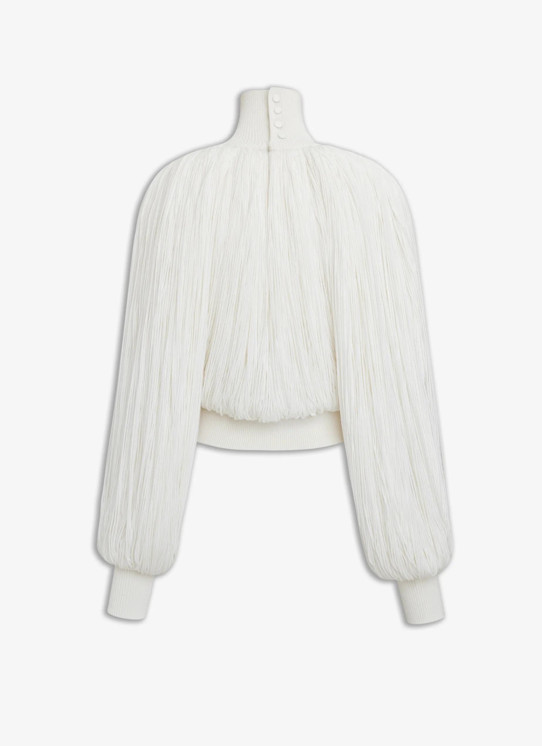 KNITTED FRINGES JUMPER
